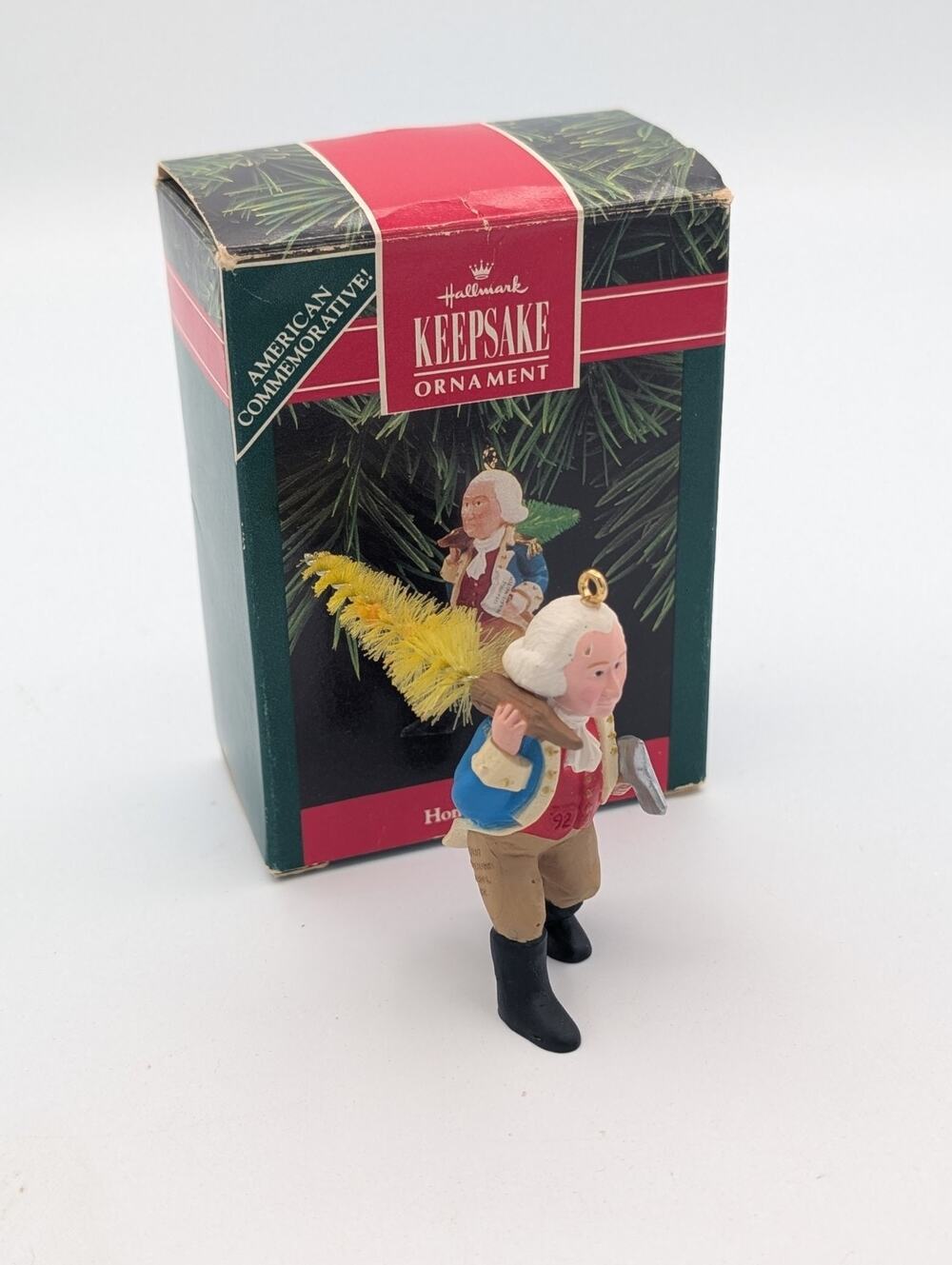 Honest George American Commemorative 1992 Hallmark Keepsake Ornament MIB VTG